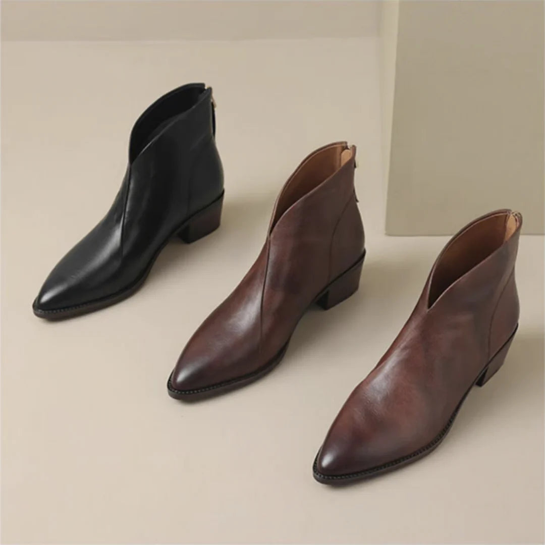 BOTINES CHARLINE CON CREMALLERA TRASERA
