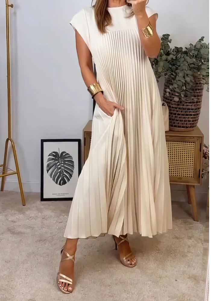 VESTIDO PLISADO - SENCILLO SIN MANGAS