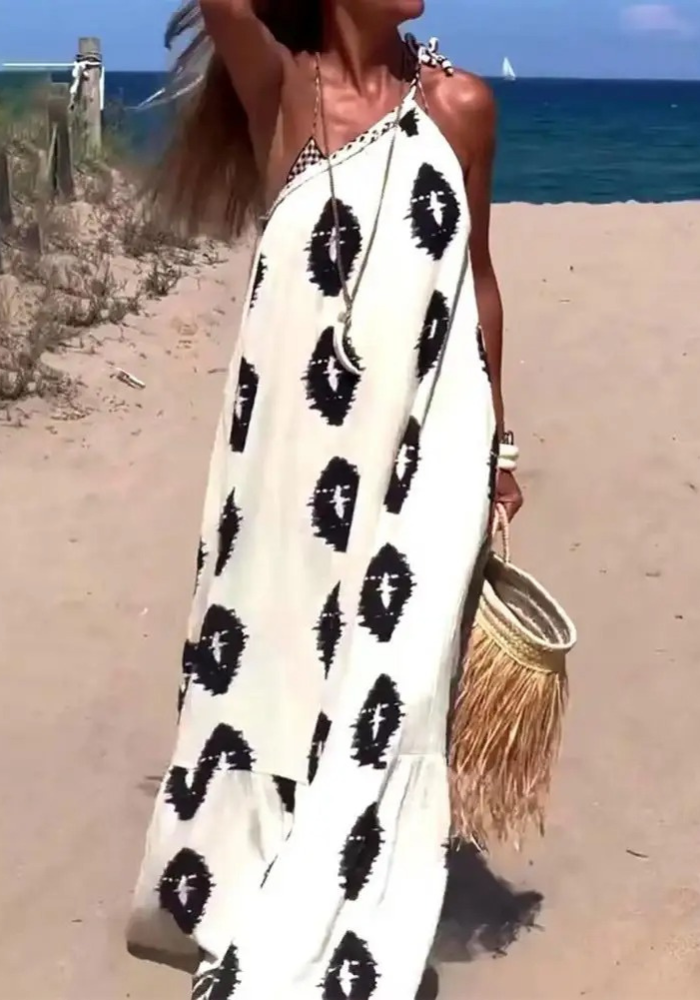 VESTIDO CON ESTAMPADO ÉTNICO