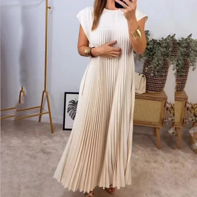 VESTIDO PLISADO SENCILLO SIN MANGAS - COLECCIÓN DELUXE VERANO