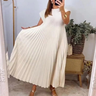 VESTIDO PLISADO SENCILLO SIN MANGAS - COLECCIÓN DELUXE VERANO
