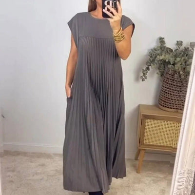 VESTIDO PLISADO SENCILLO SIN MANGAS - COLECCIÓN DELUXE VERANO