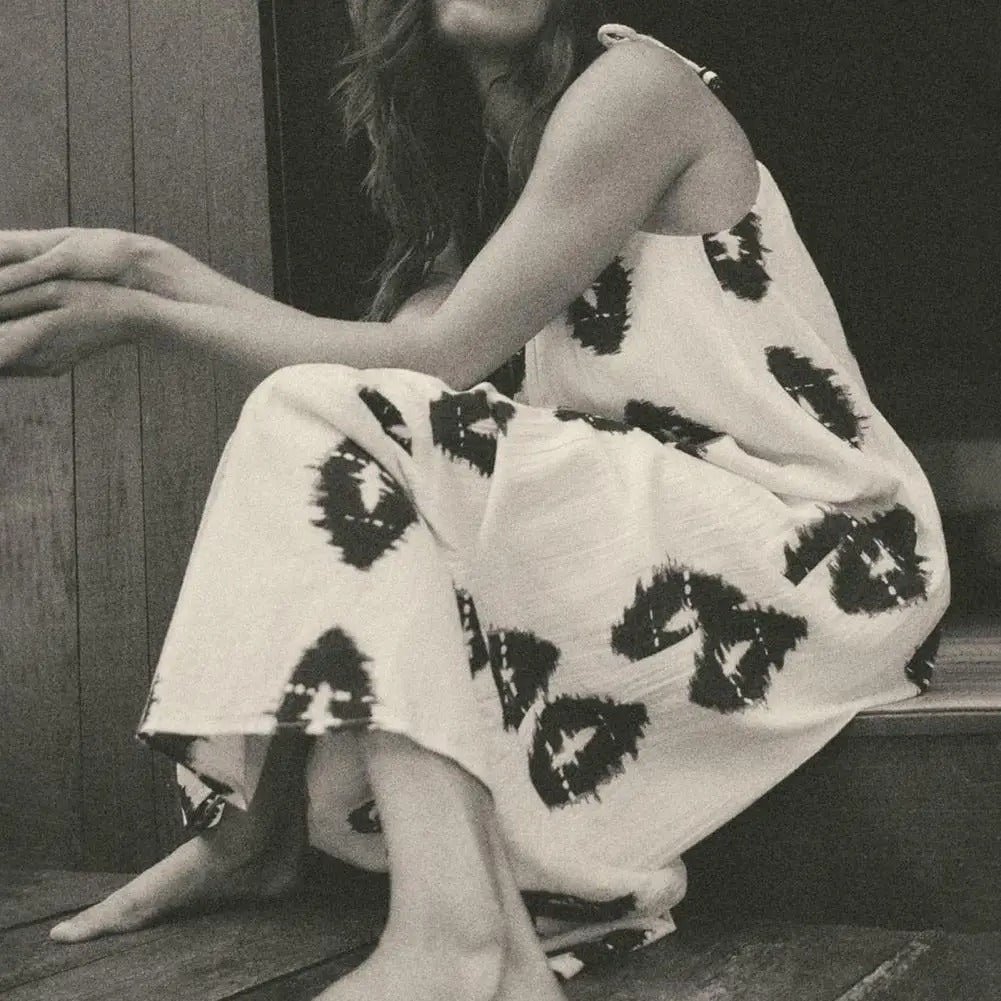 VESTIDO CON ESTAMPADO ÉTNICO